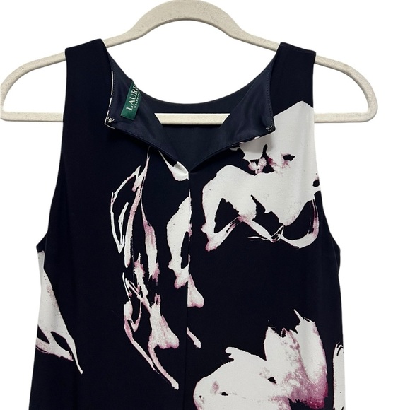 Lauren Ralph Lauren Shift Dress. Navy with Floral Print. Size 8. Knee le… - Picture 5 of 9